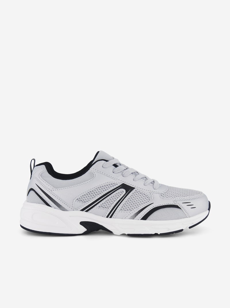 Zapatillas deportivas de malla Gris - Kiabi