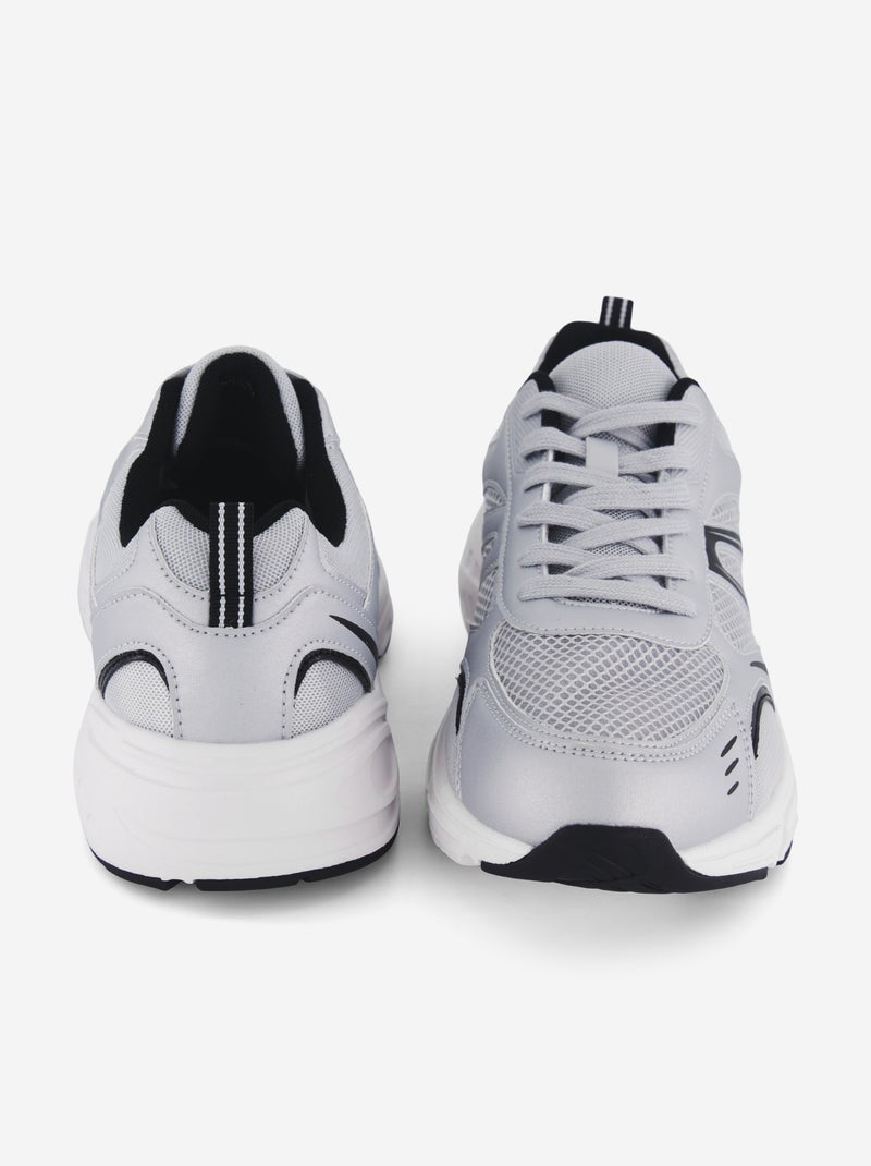 Zapatillas deportivas de malla Gris - Kiabi