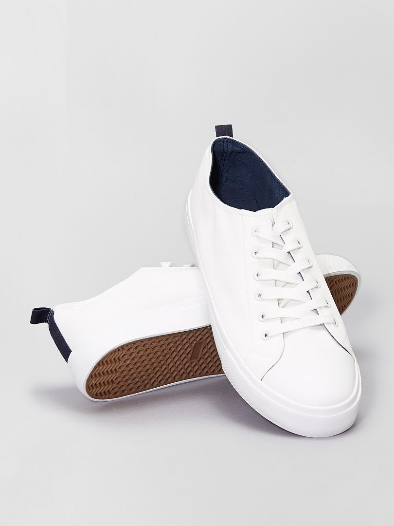 Zapatillas deportivas de tela Blanco - Kiabi