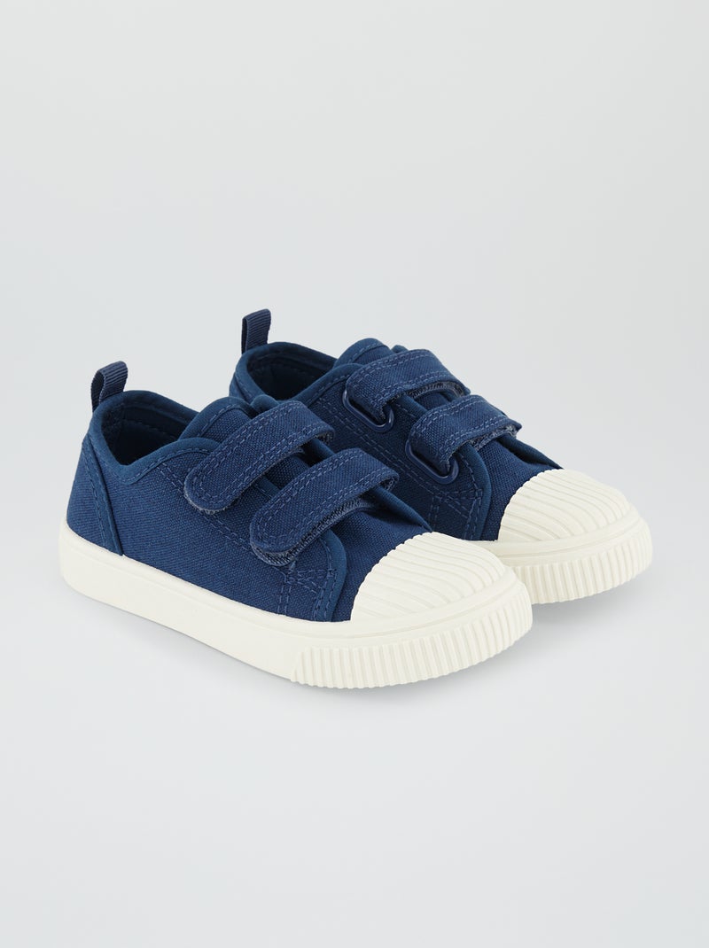 Zapatillas deportivas de tela con cordones AZUL - Kiabi