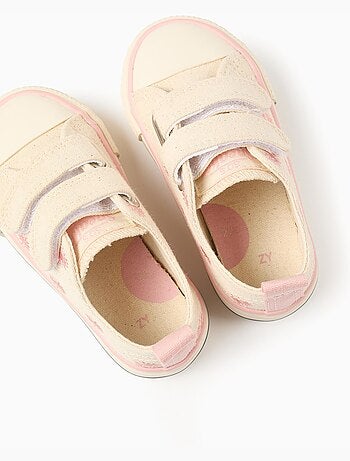 Zapatillas deportivas de tela con motivo floral bordado