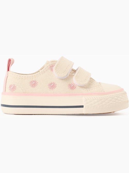 Zapatillas deportivas de tela con motivo floral bordado - Kiabi