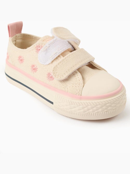 Zapatillas deportivas de tela con motivo floral bordado - Kiabi