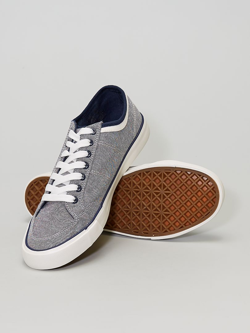 Zapatillas deportivas de tela gris - Kiabi