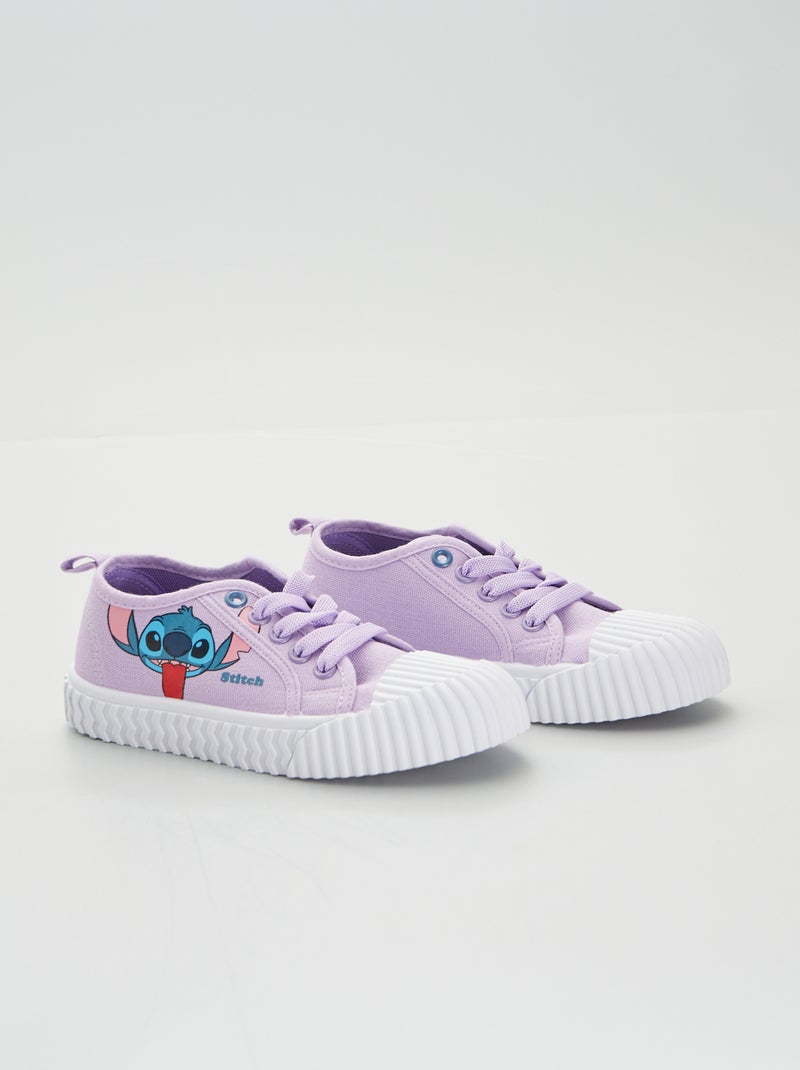 Zapatillas deportivas de tela 'Stitch' malva - Kiabi