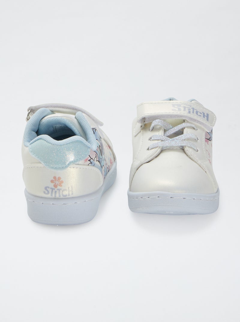 Zapatillas deportivas de velcro + cordones elásticos 'Stitch' 'Disney' BLANCO - Kiabi