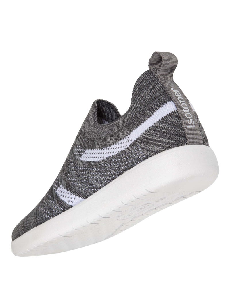 Zapatillas deportivas deslizante, fácil de poner  Isotoner Gris jaspeado - Kiabi