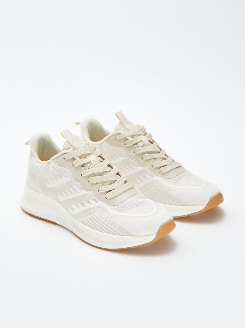 Zapatillas deportivas estilo running Beige - Kiabi