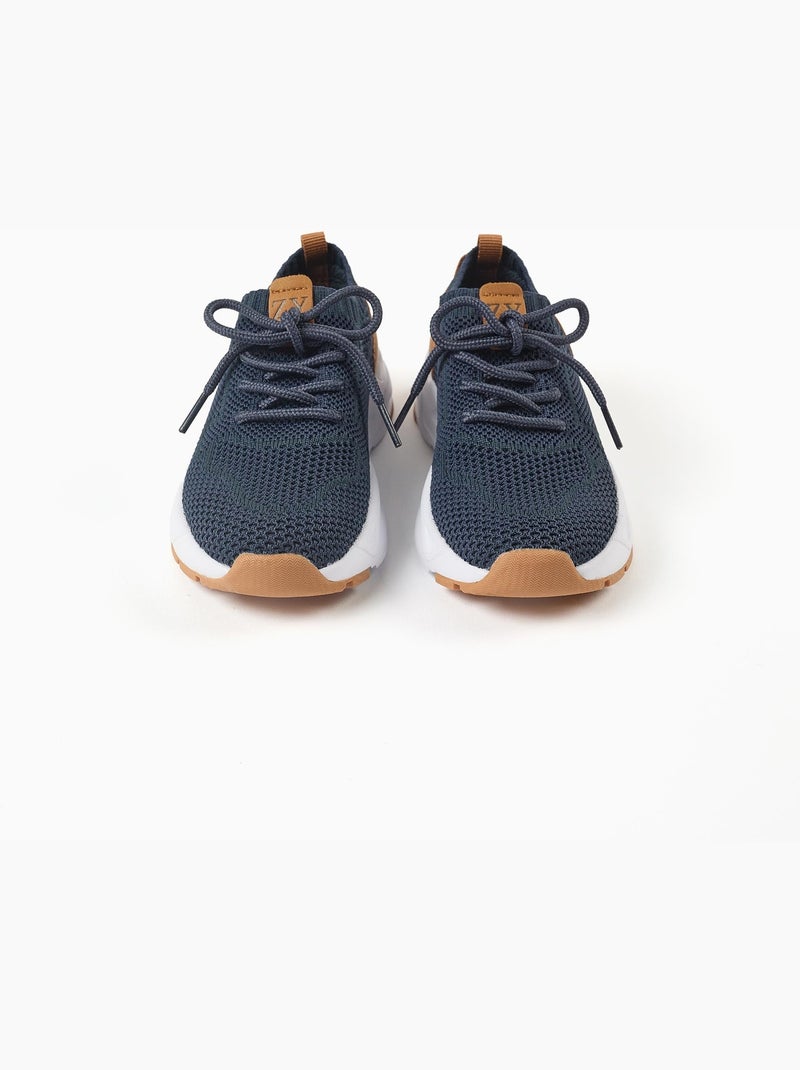 Zapatillas deportivas Flyknit con cordones Azul oscuro - Kiabi