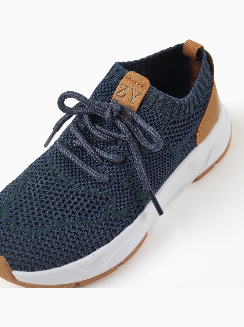 Zapatillas deportivas Flyknit con cordones Azul oscuro - Kiabi