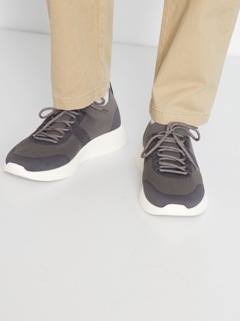 Zapatillas deportivas gris beige - Kiabi