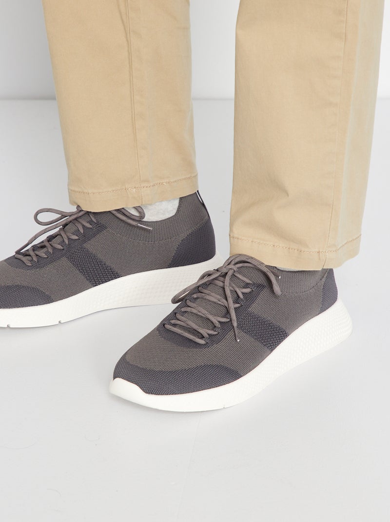 Zapatillas deportivas gris beige - Kiabi