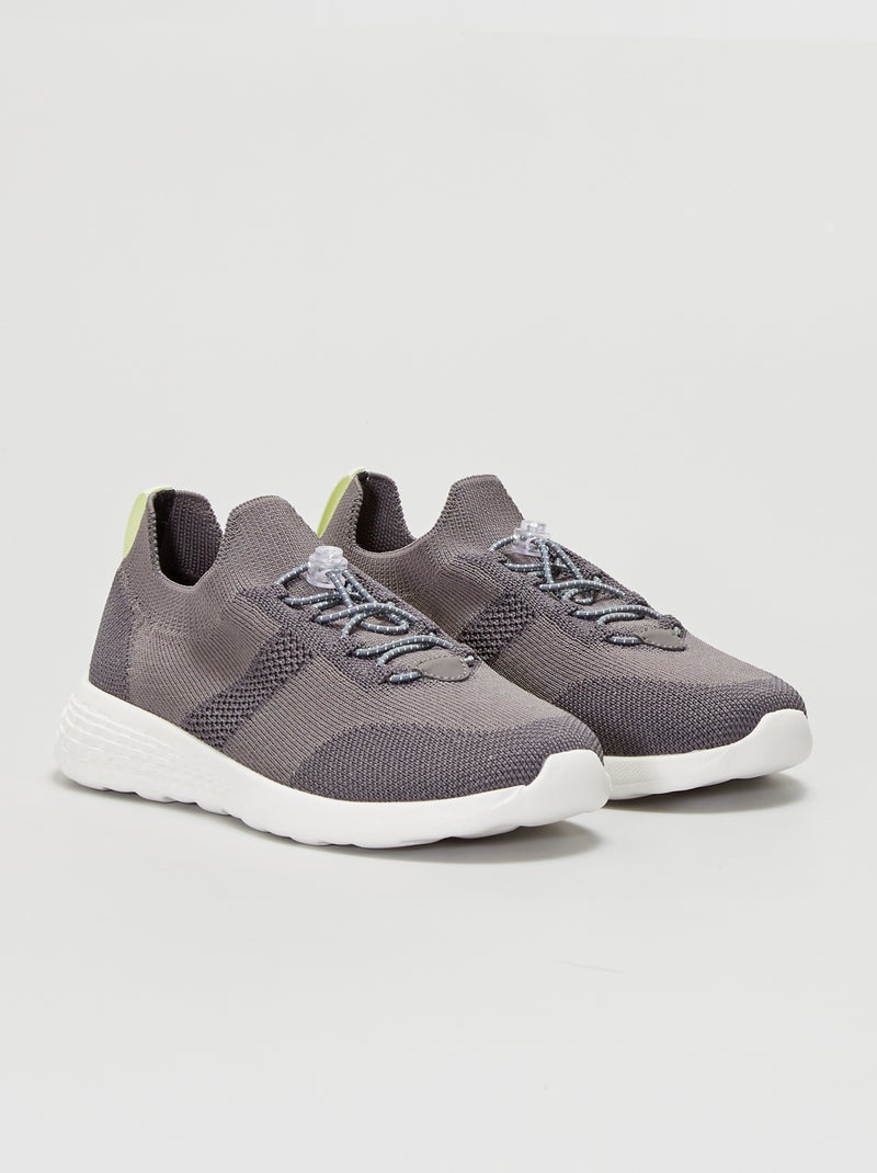 Zapatillas deportivas gris beige - Kiabi