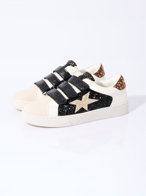 Zapatillas deportivas modernas multimaterial con velcro - AFIBEL - Kiabi