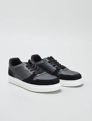 Zapatillas deportivas negras de dos tejidos