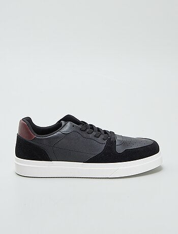 Zapatillas deportivas negras de dos tejidos