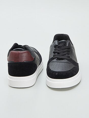 Zapatillas deportivas negras de dos tejidos