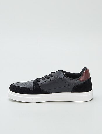 Zapatillas deportivas negras de dos tejidos