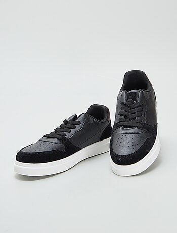 Zapatillas deportivas negras de dos tejidos