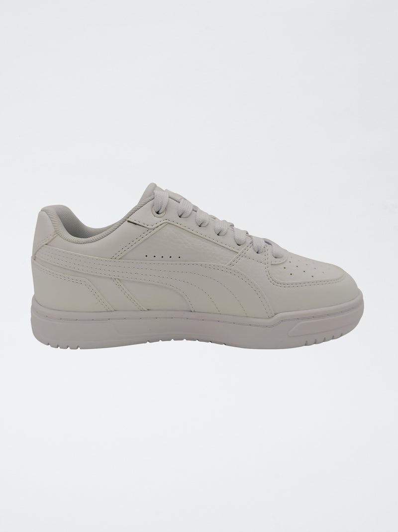 Zapatillas deportivas símil piel lisas Blanco - Kiabi
