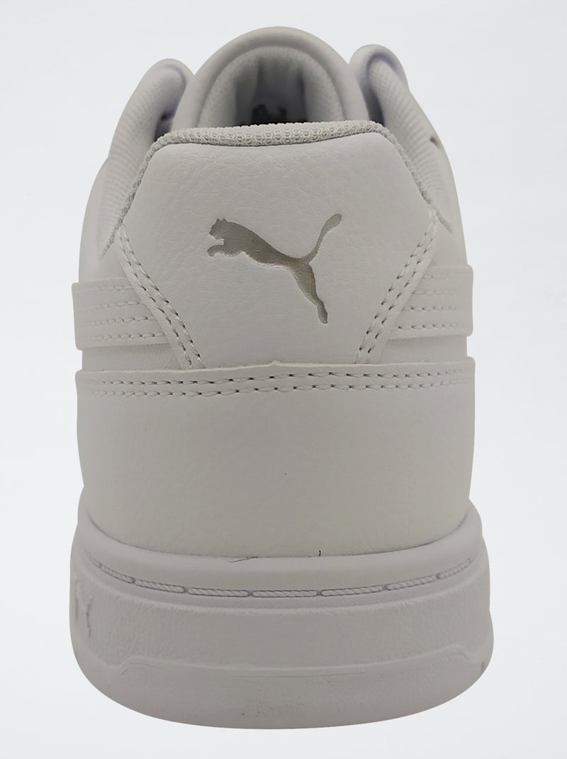 Zapatillas deportivas símil piel lisas Blanco - Kiabi