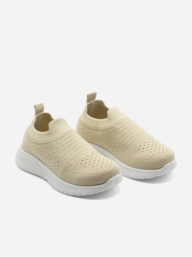 Zapatillas deportivas sin cordones Beige - Kiabi