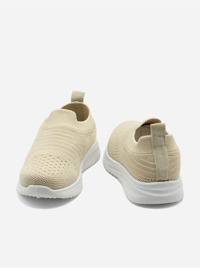 Zapatillas deportivas sin cordones Beige - Kiabi