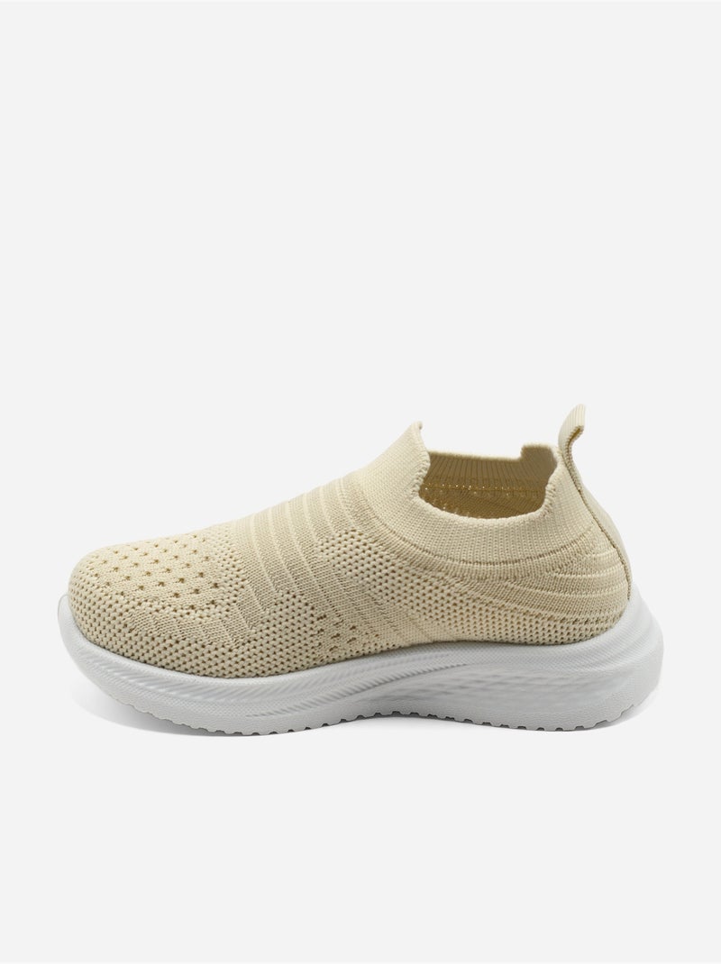 Zapatillas deportivas sin cordones Beige - Kiabi