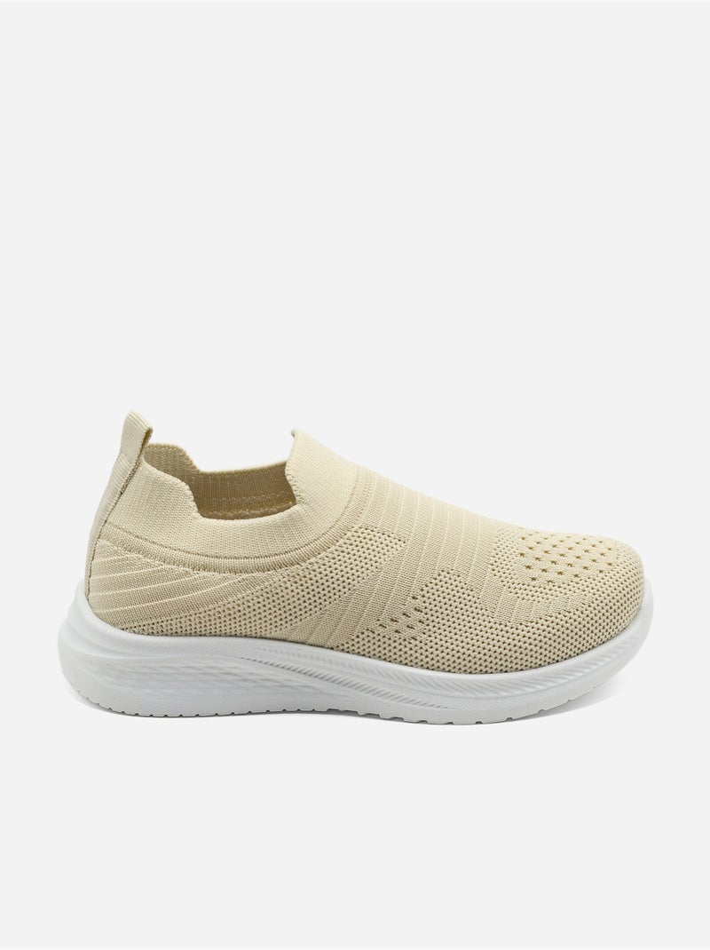 Zapatillas deportivas sin cordones Beige - Kiabi