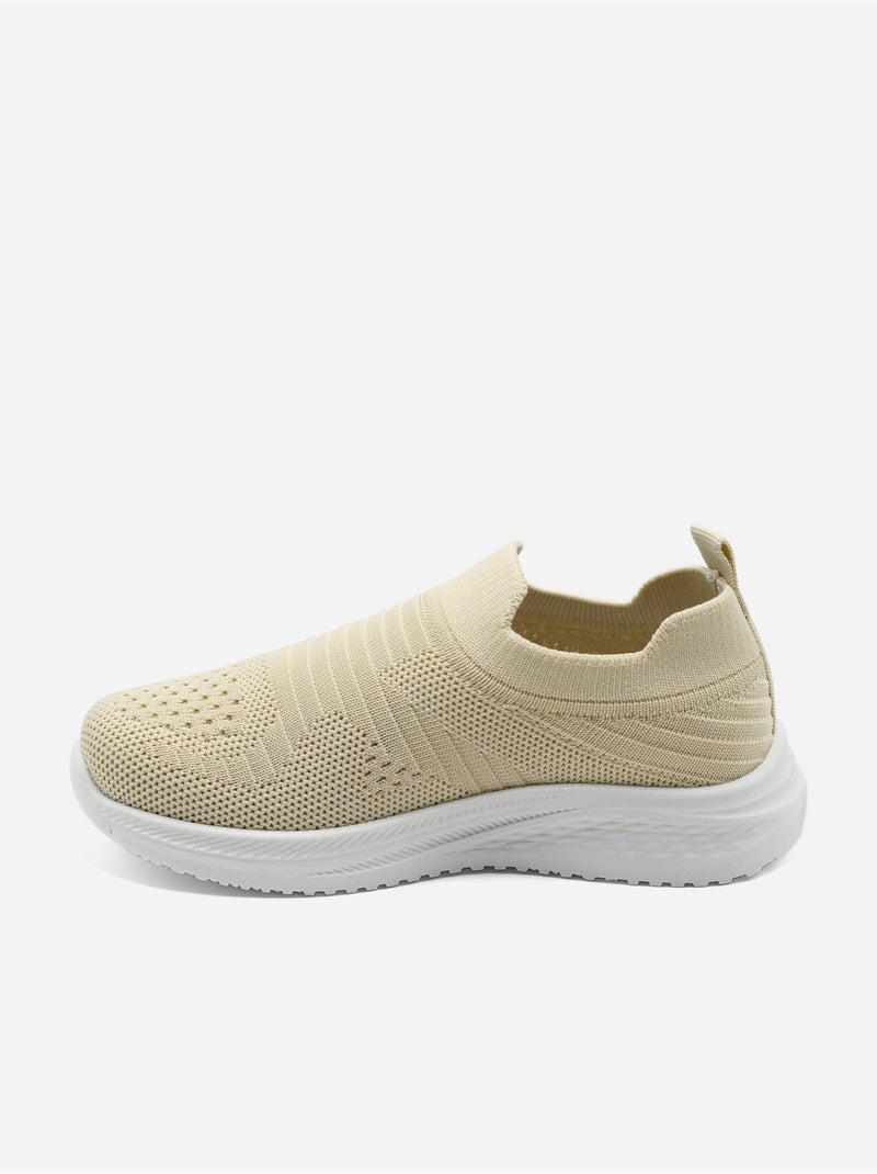 Zapatillas deportivas sin cordones Beige - Kiabi