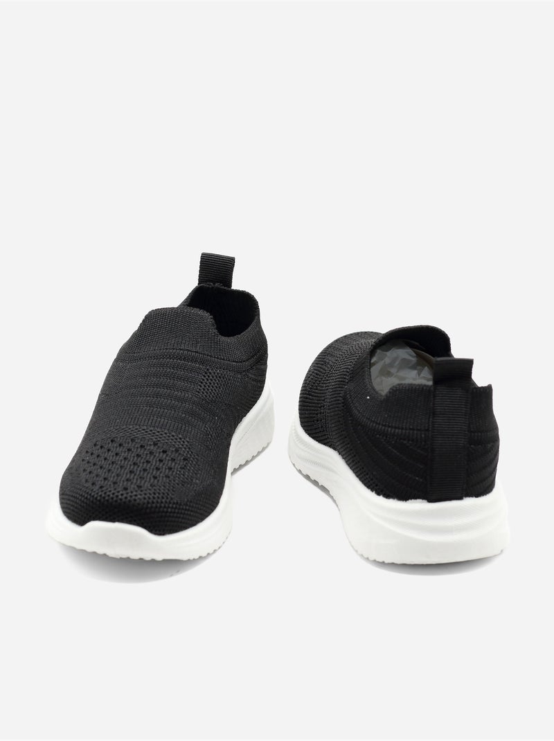 Zapatillas deportivas sin cordones Negro Blanco - Kiabi