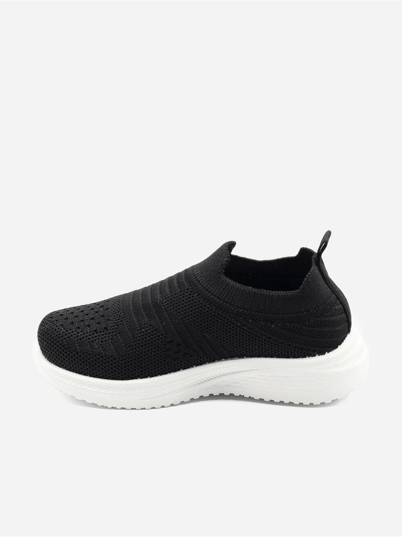 Zapatillas deportivas sin cordones Negro Blanco - Kiabi