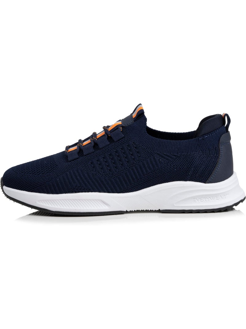 Zapatillas deportivas slip on con cordones, suela con memoria de forma  Isotoner Azul Naranja - Kiabi