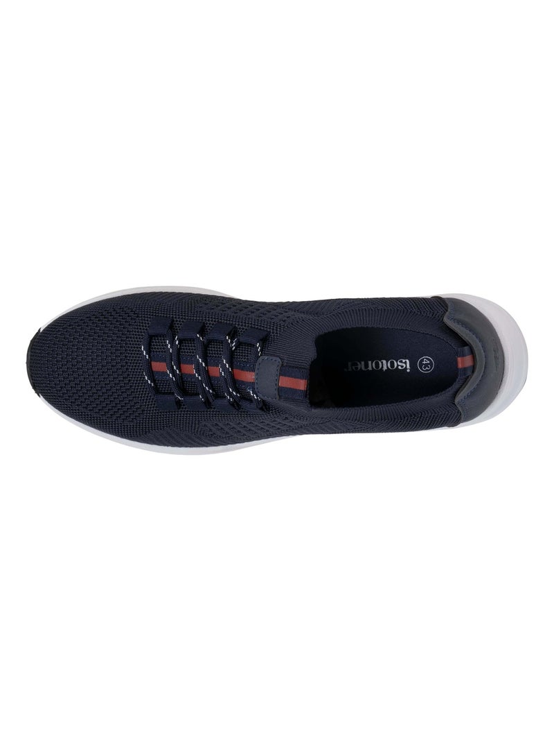 Zapatillas deportivas slip on con cordones, suela con memoria de forma  Isotoner Azul oscuro - Kiabi