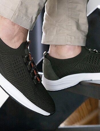 Zapatillas deportivas slip on con cordones, suela con memoria de forma Isotoner