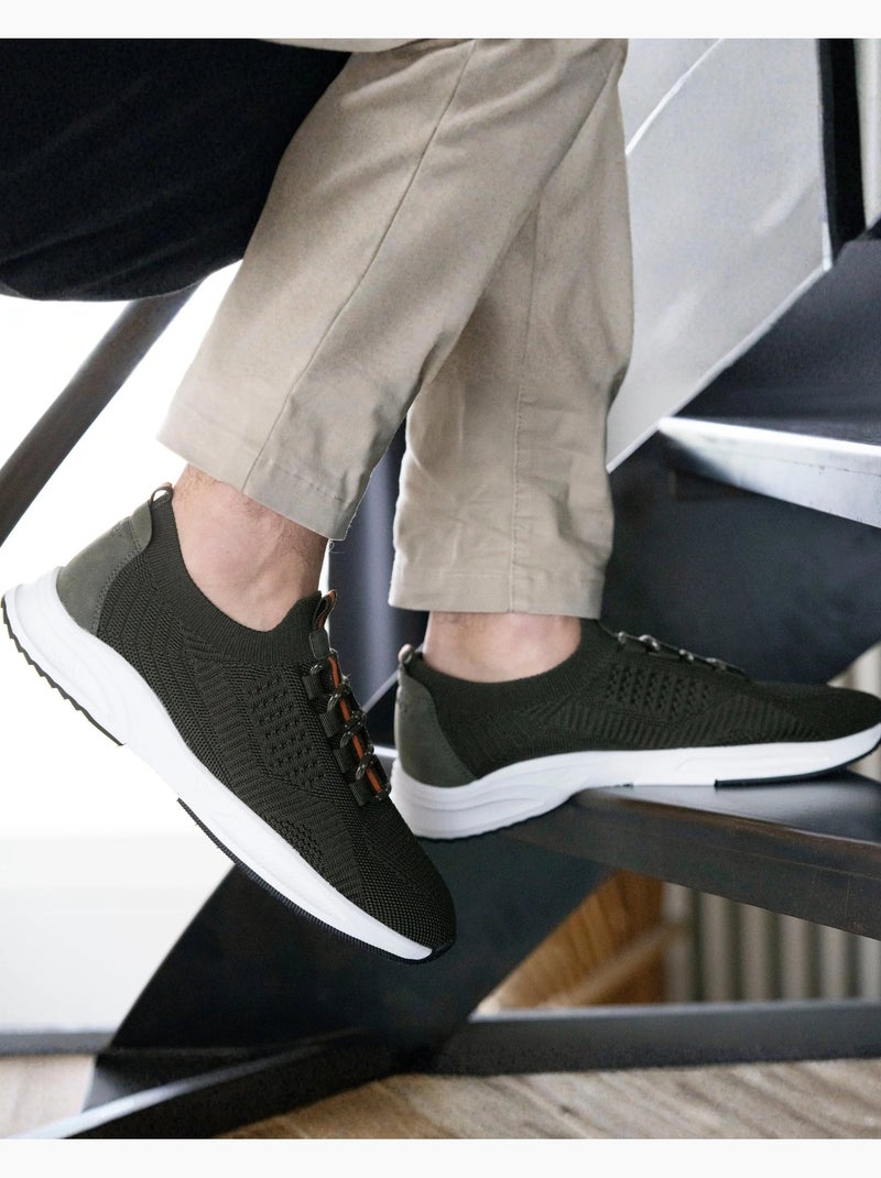 Zapatillas deportivas slip on con cordones, suela con memoria de forma  Isotoner Caqui - Kiabi