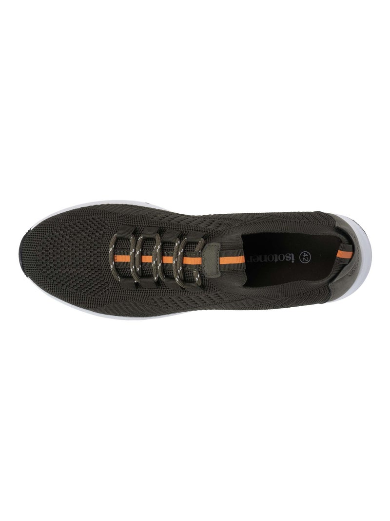 Zapatillas deportivas slip on con cordones, suela con memoria de forma  Isotoner Caqui - Kiabi