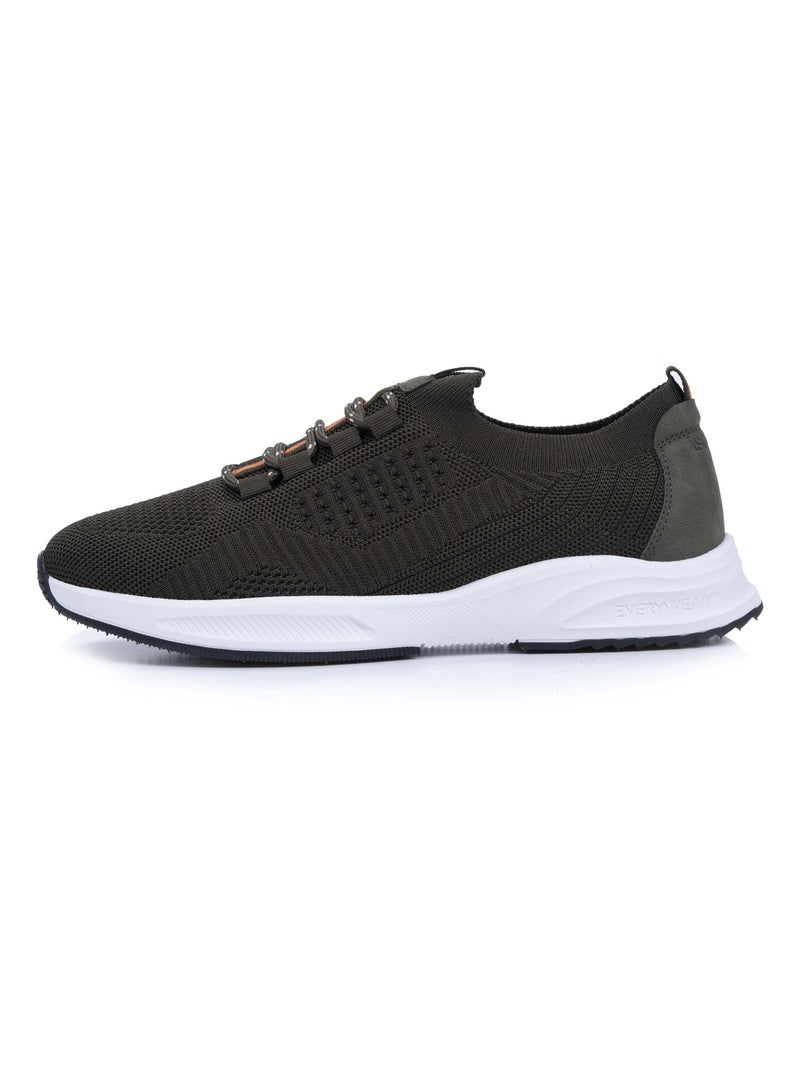 Zapatillas deportivas slip on con cordones, suela con memoria de forma  Isotoner Caqui - Kiabi