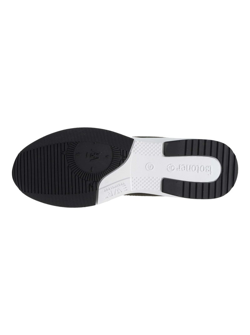 Zapatillas deportivas slip on con cordones, suela con memoria de forma  Isotoner Caqui - Kiabi