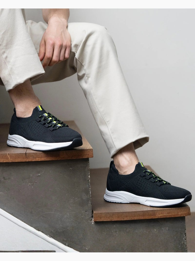 Zapatillas deportivas slip on con cordones, suela con memoria de forma  Isotoner Negro Amarillo - Kiabi