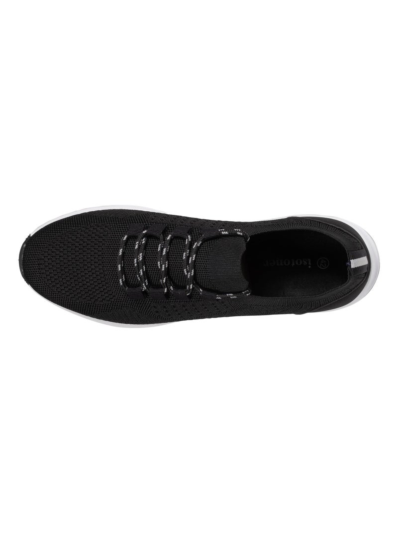 Zapatillas deportivas slip on con cordones, suela con memoria de forma  Isotoner Negro - Kiabi