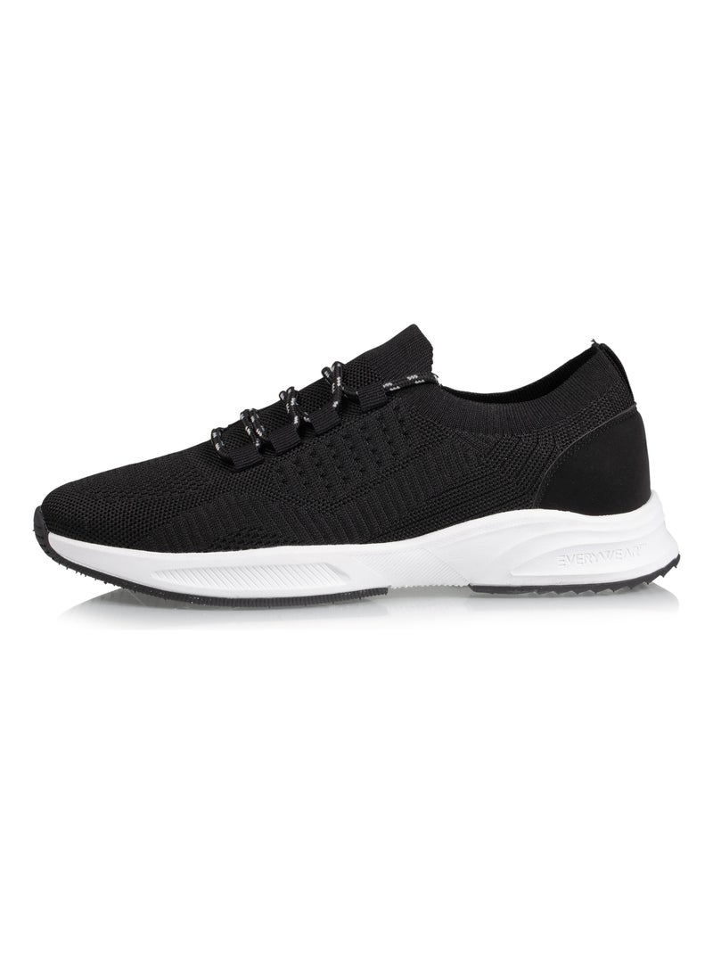 Zapatillas deportivas slip on con cordones, suela con memoria de forma  Isotoner Negro - Kiabi