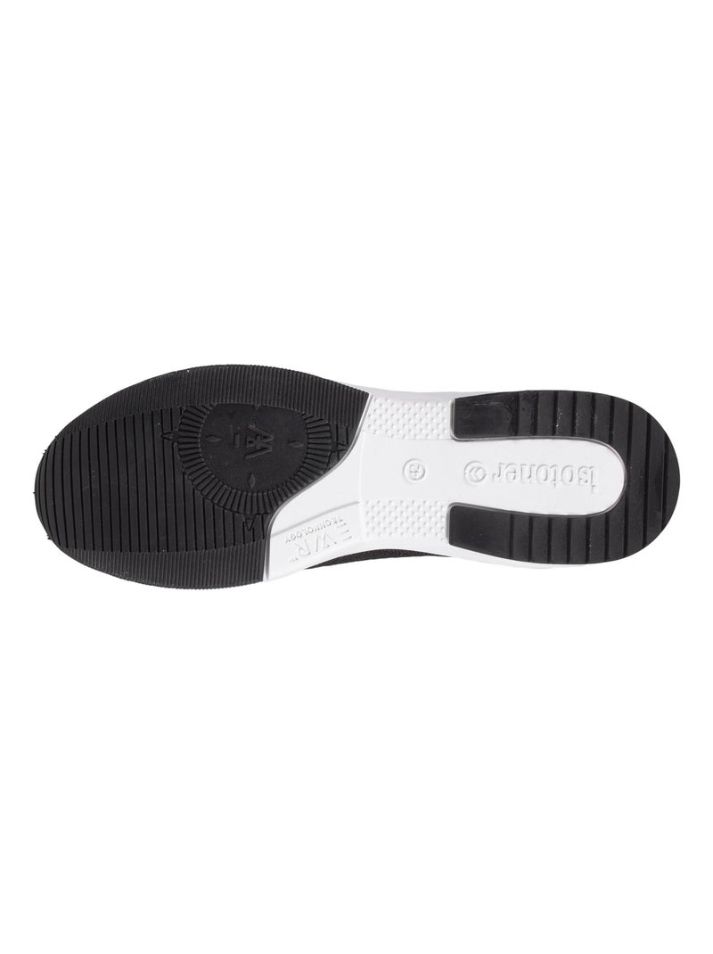 Zapatillas deportivas slip on con cordones, suela con memoria de forma  Isotoner Negro - Kiabi