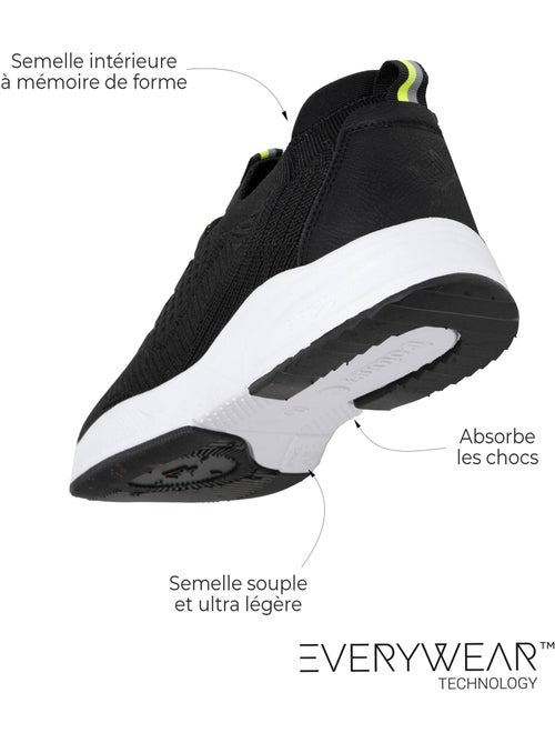 Zapatillas deportivas slip on con cordones, suela con memoria de forma - Kiabi Zapatillas deportivas slip on con cordones, suela con memoria de forma - Kiabi