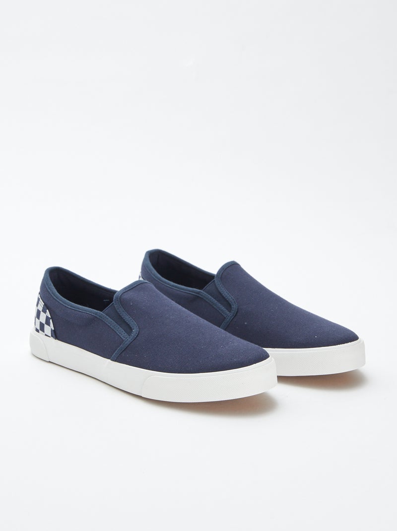 Zapatillas deportivas 'slip-on' con damero AZUL - Kiabi