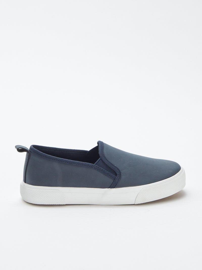 Zapatillas deportivas 'slip-on' de antelina AZUL - Kiabi