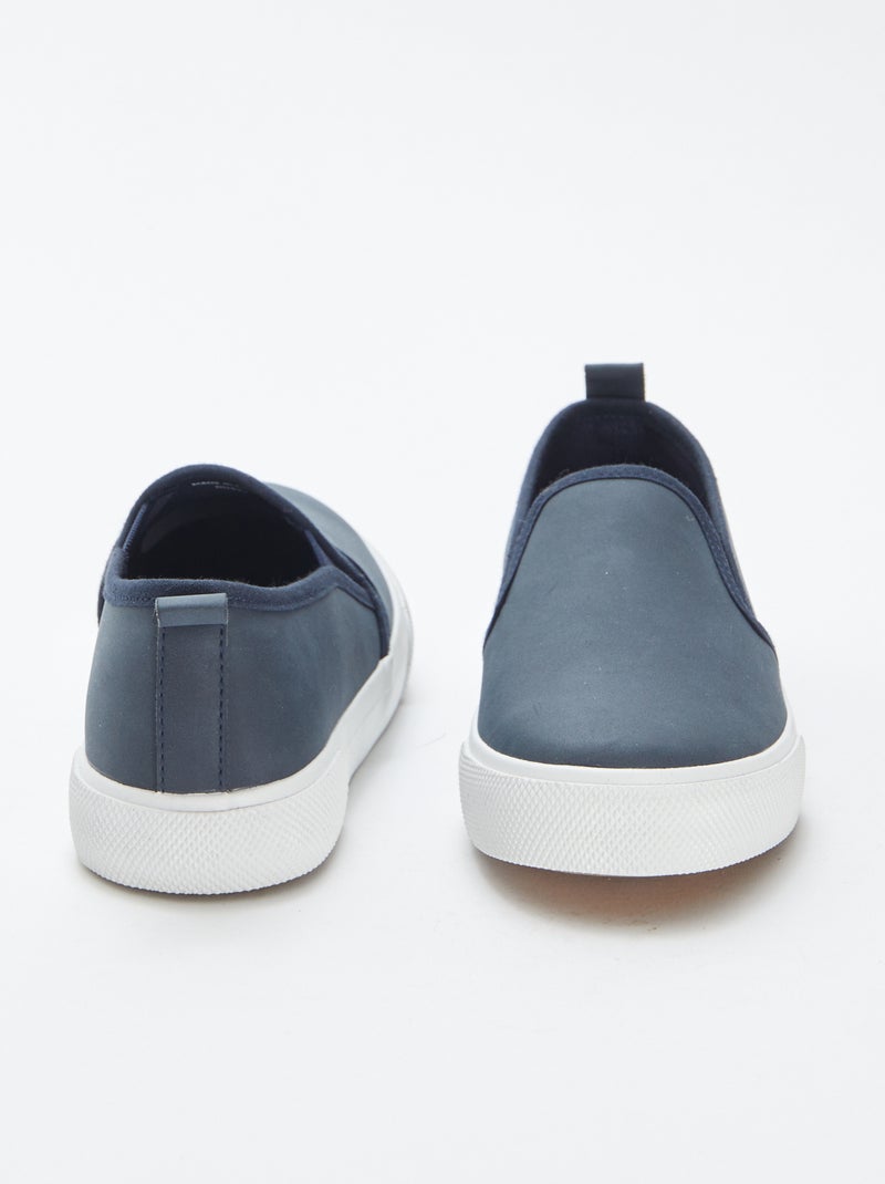 Zapatillas deportivas 'slip-on' de antelina AZUL - Kiabi