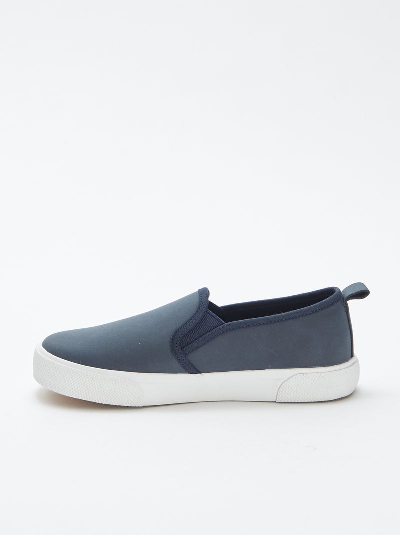 Zapatillas deportivas 'slip-on' de antelina AZUL - Kiabi