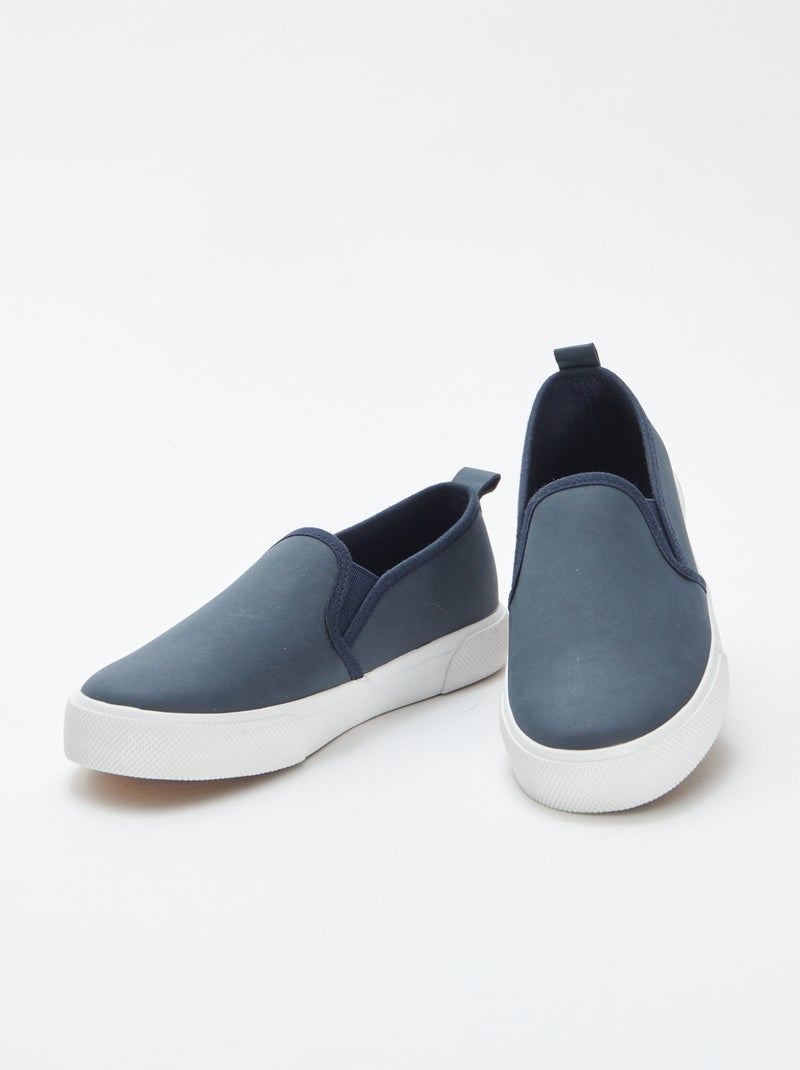 Zapatillas deportivas 'slip-on' de antelina AZUL - Kiabi