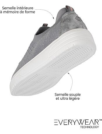 Zapatillas deportivas slip-on, suela de plataforma, cómoda, flexible y ligera